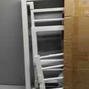 Babelio Baby Gate with Adjustable Cat Door,29-43" Auto Close Durable Pet door for Stairs, Doorways and House, Pressure Mounted, Easy Install, Effortless Walk Thru, White