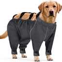 Dog Snow Pants, Anti Dirt Pants for Dogs, Puppy Snow Suits for Winter, Dog Snowsuit with Out Boots, Adjustable Suspender Boots for Outdoor Walking & Paw Protectors 6XL