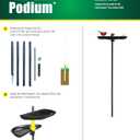 BirdsUP Bird Feeding Kit with Seed Catcher Tray and Single Pole, Reduces Fallen Seed Mess, Attracts Ground Feeding Birds, Easy to Clean Outdoor Design
