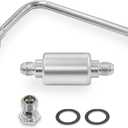 8131 Chrome Steel Fuel Line Kit With Polished Aluminium Fuel Filter