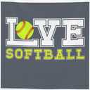 ONE TO PROMISE Softball Blanket, Softball Gifts for Girls, Love Softballs Blankets Gift for Girls, Soft Plush Gray Yellow White Throw Blanket for Christmas Birthday Decor 40" x 50"