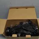 Solar String Lights Outdoor Waterproof 100FT with USB Port and 52 Shatterproof ST38 Bulbs(2 Spare), LED Solar Powered Patio Lights for Outside, Porch, Backyard, Gazebo, Garden(Warm White)