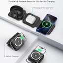 Magnetic Wireless Charger for iPhone: Fodable 3 in 1 Charging Station for Multiple Apple Devices - Travel Charging Pad Dock for Apple Watch iPhone 17 16 15 14 13 12 Pro Max Plus & Airpod