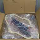 Cozymood Velvet Skirt Hangers - Pack of 24 - Velvet Hangers with Clips Ultra Thin Non Slip Velvet Pants Hangers Space Saving Clothes Hanger for Trouser, Skirts, Jeans, Dress (Beige)