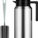 ShineMe Coffee Carafe, 40oz(1.2L) Stainless Steel Thermal Coffee Carafe for Keeping Hot/Cold, Travel Size Insulated Pitcher for Coffee, Tea, Water, Beverage Dispenser