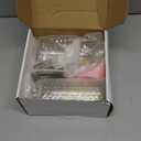 JohnBee Glass Spray Bottles with Silicone Sleeve, 2 Pack16 oz Empty Refillable Containers with Adjustable Spray Nozzles, Spray Bottles for Hair, Cleaning Solutions and Plants Olive Green&Pink