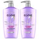L'Oreal Paris Elvive Hyaluron Plump Shampoo and Conditioner Set for Dehydrated, Dry Hair with Hyaluronic Acid Care Complex, 1 Kit (2 Products)