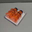 Reusable Soda Can Lids - 6-Pack Spill-Proof, Snap-On Covers for Freshness and Protection, Orange Can Toppers Set of 6