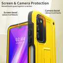 URBANITE for Samsung Galaxy A03S Case, Military Grade Dual Layer Shockproof Protective Cover Case with Screen Protector and Kickstand (Yellow)