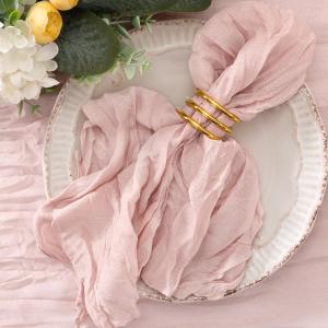 50 Pack Dusty Pink Cheesecloth Napkins Cloth Washable Pink Cotton Napkins Set of 50 Bulk 21x21 Inches for Wedding Baby Bridal Shower Birthday Dinner Party Table Decor