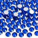 Jollin 144pcs Flatback Rhinestones Glue Fix Crystal Glass Diamantes Gems for Crafting Nail Art Crafts Decorations Clothes Shoes 8.4 mm (ss40, Sapphire)