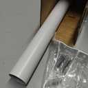 MEXAU White Tension Curtain Rods 41-146 In Extra Long Outdoor Patio Curtain Rods No Drilling Adjustable Heavy Duty Tension Rods for Windows Bathroom Living Room Curtains, Rod Diameter 1.26In