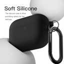 2 x Brujula Case for AirPods Pro 3 Case Silicone Protective Cover Compatible with AirPods Pro 3rd Generation 2025(Black, AirPods Pro 3)