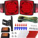 Cyfie 12V LED Trailer Light Kit DOT Certified, Utility Trailer Lights for Submersible Boat RV Car with 25ft Wire Harness Wafer LED IP68 Waterproof Under 80 Inch Truck