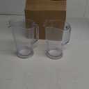 US Acrylic 64oz Bistro Clear Pitcher | Set of 2 Beer Pitchers | Reusable, BPA-free, Made in the USA, Indoor and Outdoor Pitcher Set for Water, Lemonade, Juice, Soda Pop, and Beer