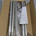 Byondeth Curtain Rods for Windows 16 to 144 Inches Adjustable Length 1 Inch Diameter Window Curtain Rod with Aluminium End Cap, Brushed Nickel