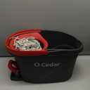 O-Cedar EasyWring Microfiber Spin Mop, Bucket Floor Cleaning System, Red, Gray, Standard
