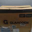 GLAHODEN Retractable Garden Hose Reel - 1/2 in x 130 ft Upgraded UV Resistant Automatic Wall Mounted Water Hose Reel 3/4 in Brass Fitting 9 Pattern Nozzle Any Length Lock Slow Retraction 180Swivel