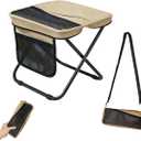 Multi-use Lightweight Camping Stool with Side Pocket, Max 300 lbs Load, Large