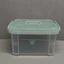 HEY FOLY 15qt Clear Medicine Organizer Storage Box with Tray, Plastic First Aid Box Empty, Thickened Medicine Container Chest, Multipurpose Medical Case with Labels, Medicine Caddy with Lids Handles