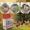 XINYI Automatic Metal Chicken Feeder, 27.6 Gallon Large Capacity with 10 No Waste Ports, Gravity Feeder with Locking Lid & Riveted Handles, Rodent Proof and Weatherproof for Your Chicken Coop