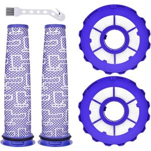 Filter Kits Compatible with Dyson DC40 UP16 UP19, 2 Post-Motor Filters & 2 Pre-Motor Filters for Light/Slim Ball Animal, Multi Floor, Origin, Total Clean Vacuum, Compare to Parts 923587-02 & 922676-01