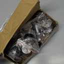 RINJUN 10 Pack Silver Brushed Finish Door Stoppers for Floor Mounting， Door Stopper Heavy Duty，304 Stainless Steel Cylindrical Made with Rubber Bumper，Floor Mount Door Holder Keep Door Open