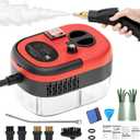2500W Handheld Steam Cleaner,Portable Car Steamer For Auto Detailing,High-Temperature and Pressure Steam Cleaner For Home, Steam Cleaning Machine for Furniture,Kitchen,Grout,Floor,Tile (Red)