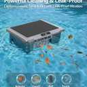 T1B Solar Powered Pool Skimmer Robot, Automatic Robotic Pool Surface Skimmer Cleaner with 24/7 Cleaning, Dual Charging Modes, Auto-Dock, Inground & Above-Ground Pools