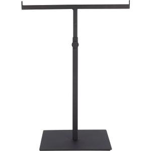 Polmart Countertop Adjustable T-Bar Display Stand Stand for Handbags, Wreaths, Hats, Scarves, Jewelry & CraftsWear-resistant, quiet and sturdy metal base  Black