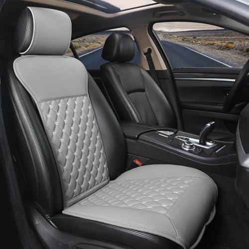 Black Panther Car Seat Cover, Luxury Car Protector, Universal Anti-Slip Driver Seat Cover with Partial Backrest Coverage (Middle Part Only) (1 Piece, Grey)
