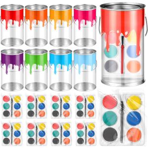 Reallnaive 16 Sets Watercolor Paint Set with Paint Cans End of Year Gifts Party Favor