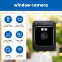 2K Indoor Window Camera with Adjustable Mount, No Drill Window Security Camera, Anti-Glare Glass Design, Night Vision, Local Storage, Easy Install Camera for Indoor Monitoring Outdoor (2 pack)