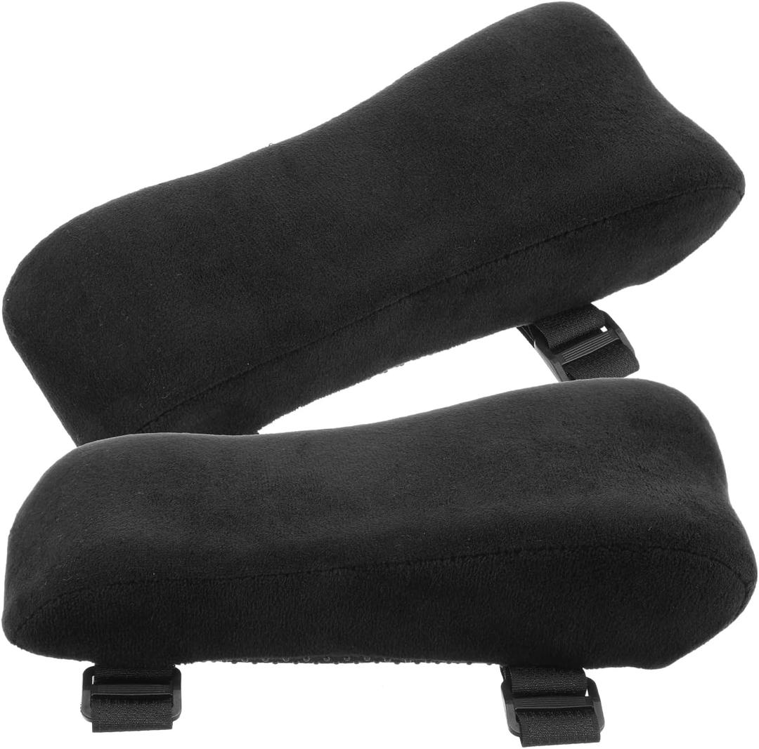 2 pcs Ergonomic Office Chair Arm Pads, Memory Foam Armrest Pads for Office Chair Gaming Chair Arm Rest Covers for Desk Chair, Armrest Cushions for Elbow Pressure Relief