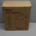 Cesun Small Bathroom Trash Can with Lid Soft Close, Step Pedal, 5 Liter / 1.3 Gallon Stainless Steel Garbage Can with Removable Inner Bucket, Waste Basket for Bathroom, Bedroom (White)