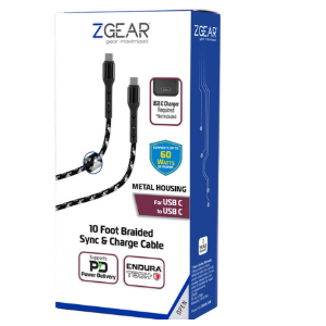 ZGear 10 Ft and 6 Ft Charger Cable For USB C to USB C, For Lightning to UCB C
