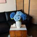 DUYONE 3PCS 22 inch Realistic Artificial Hydrangea Large Flowers Artificial Flowers Dry Flowers Outdoor Wedding Christmas Office Family Party Living Room Table Decoration (Dark Blue)