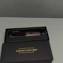 Cordless Hair Straightener Brush, Mini Portable Rechargeable Straightening Brush, Negative Ionic Hot Comb Straightener with 12 Temp Settings, Auto-Off, Led Display for Women (Grey)