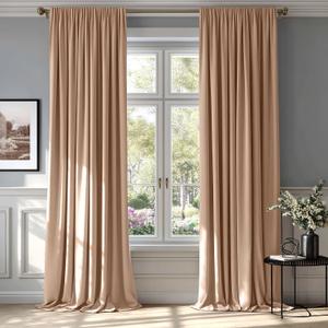 MIULEE Lavender Velvet Curtains Thermal Insulated Blackout Curtain Drapes for Bedroom Living Room Darkening 84 Inches Long Curtains Panels Rod Pocket Set of 2