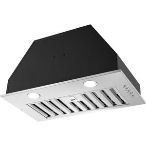 Range Hood Insert 20 Inch, Built-in Kitchen Hood 600CFM, Ducted/Ductless Convertible Stove Hood with Stainless Steel Baffle filter, Vent Hood Insert with 3 Speed Fan, 2PCS Replaceable LED Lights