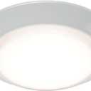 KICHLER Low Profile LED Downlight - Gen Select 5-in-1 Downlight White, for Wet or Damp Spaces, 2700K-5000K, Color Temperature Select, Power Surge Protected, (7.38" Dia x 1.35" H) 43874WH5CCT