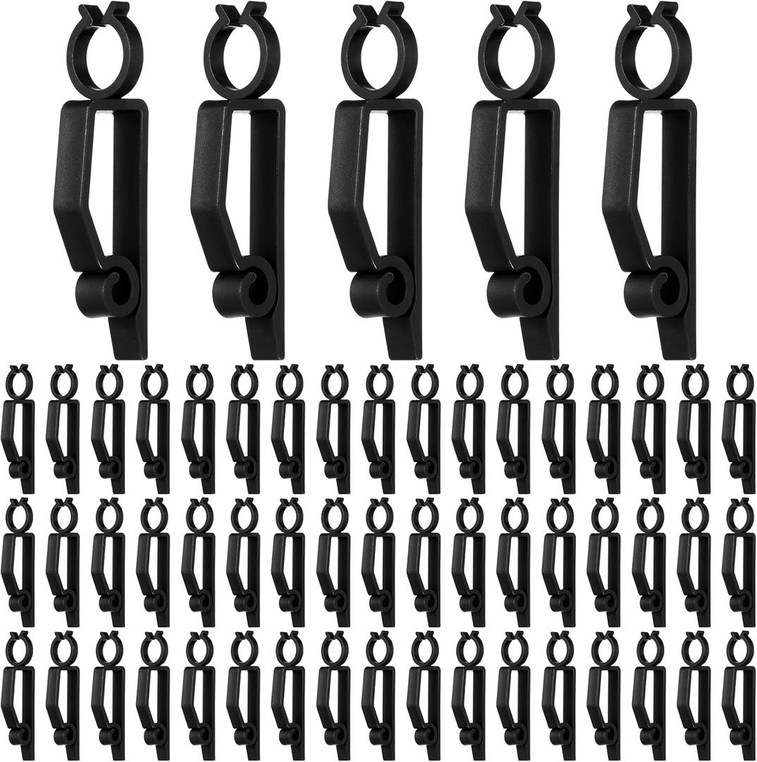 Wenqik Large C7 C9 Christmas Light Clip Outdoor Holiday Light Clips for Gutters and Shingles Outdoor Hang Gutter Hooks Weatherproof for Christmas Decoration String Lights(Black,40 Pcs)