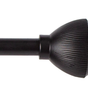 Kenney August Standard Steel Decorative Window Curtain Rod, 28-48" Adjustable Length, 5/8" Dia., Matte Black