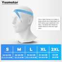 Yesmotor Motorcycle Helmet Half Shell Hawk Style Helmets Compact Lightweight Open Face for Motorcycle Street Bike Cruiser Moped - DOT Approved (Matte Black,L)