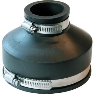 Fernco P1056-415 4-Inch to 1-1/2-Inch Flexible Reducing Coupling With Clamp