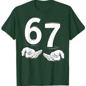 Funny Six Seven 6 7 Meme Gen Alpha Slang 6 7 Hands T-Shirt