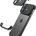 for iPhone 17 Bumper Case Compatible with MagSafe, Minimalist Frameless Corner Protection Pad with Camera Lens Protector, No Back Soft Silicone TPU Shockproof for iPhone17 (Black)