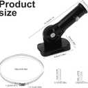 Metal Flag Pole Bracket, No Drill Flag Pole Mount Adjustable Heavy Duty Flag Pole Holder for Square & Round Railing Wall Balcony Fence Porch (Black)