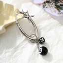 Twist Knot Clasp Keychain 8 Ball Dice Keychain Bag purse handbag Charms Fashion Accessory Heavy Duty Snap Hook