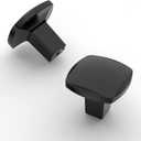 Asidrama 30 Pack Matte Black Cabinet Knobs Kitchen Drawer Knobs Cabinet Pulls Black Cabinet Hardware Square Knobs for Dresser
